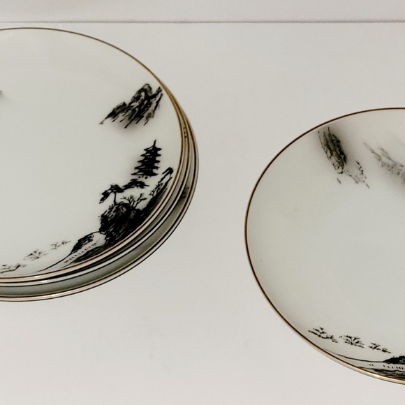 (4) Fukagawa Bread & Butter Plates Bundle Arita 903 Vintage Dishes Japanese - Picture 5 of 7